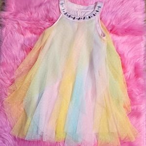 Tulle Tutu, colorful dress, fun playful girls dress, size 4, layered Tutu dress